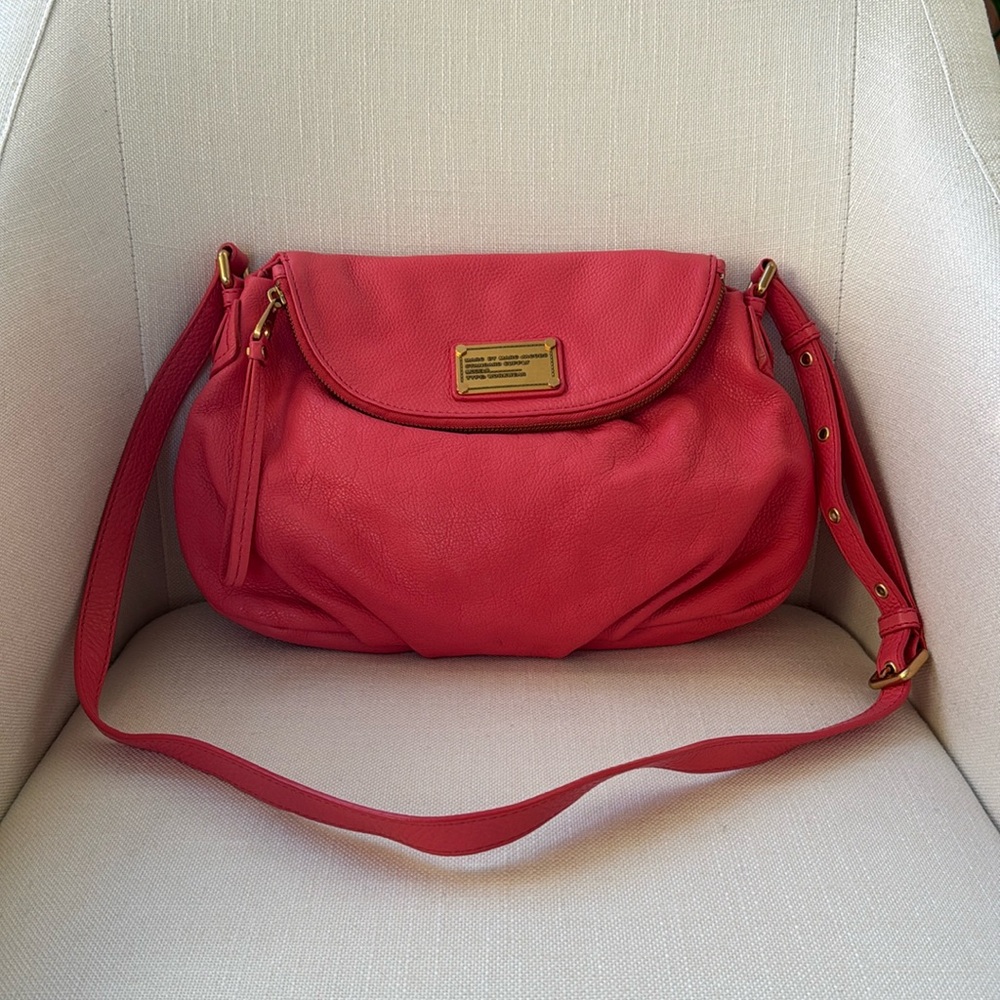 Marc by Marc Jacobs Coral Red Leather Crossbody Bag